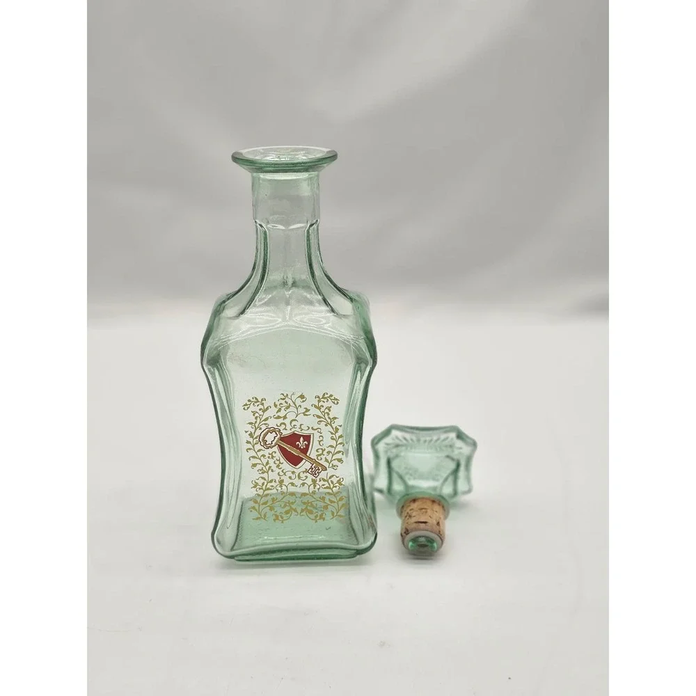 Old Fitzgerald Collection Liquor Bottle   Green Good Vintage Glass